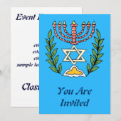 Persian Magen David Menorah Kaart (Voorkant / Achterkant)