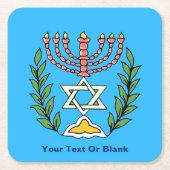 Persian Magen David Menorah Kartonnen Onderzetters (Voorkant)