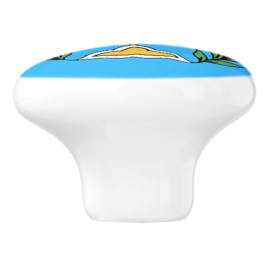 Persian Magen David Menorah Keramische Knop (Zijkant)