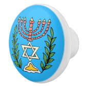 Persian Magen David Menorah Keramische Knop (Rechts)