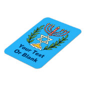 Persian Magen David Menorah Magneet (Linkerzijde)