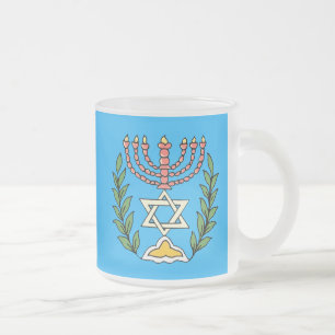Persian Magen David Menorah Matglas Koffiemok