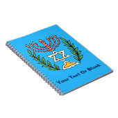 Persian Magen David Menorah Notitieboek (Rechterzijde)