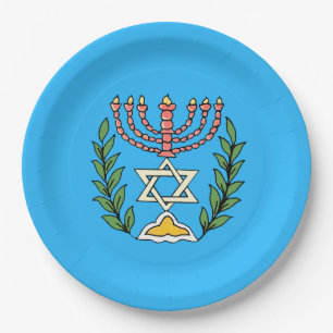 Persian Magen David Menorah Papieren Bordje