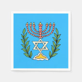 Persian Magen David Menorah Servetten (Voorkant)