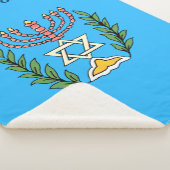 Persian Magen David Menorah Sherpa Deken (3/4)