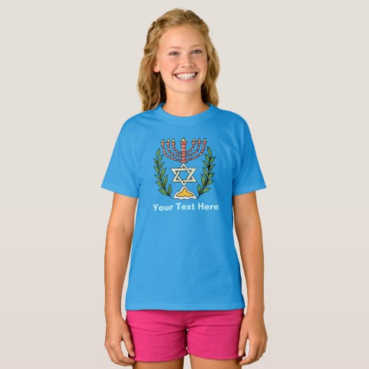Persian Magen David Menorah T-shirt (Voorkant volledig)