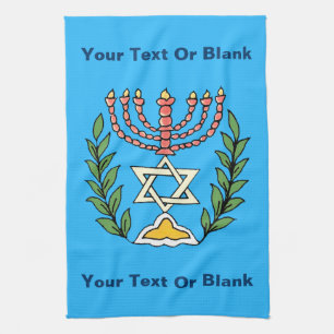 Persian Magen David Menorah Theedoek