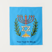 Persian Magen David Menorah Wandkleed (Voorkant)