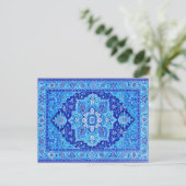 PERSIAN RUG - blauw Briefkaart (Staand voorkant)