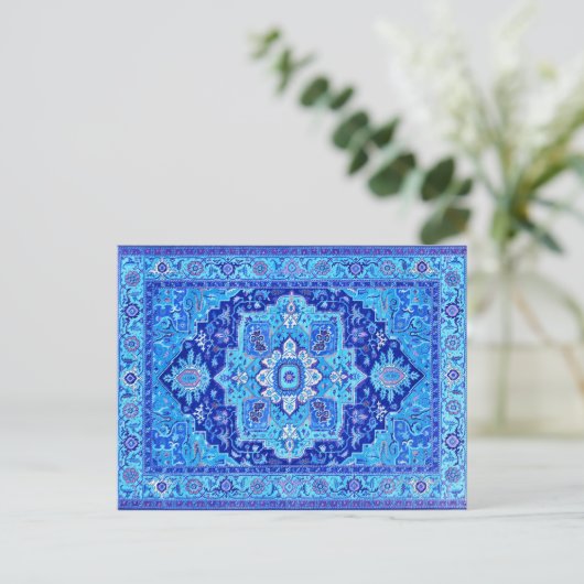 PERSIAN RUG - blauw Briefkaart (Staand voorkant)