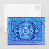 PERSIAN RUG - blauw Briefkaart (Voorkant / Achterkant)