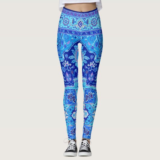 PERSIAN RUG - blauw Leggings (Voorkant)