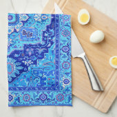 PERSIAN RUG - blauw Theedoek (Quarter Fold)