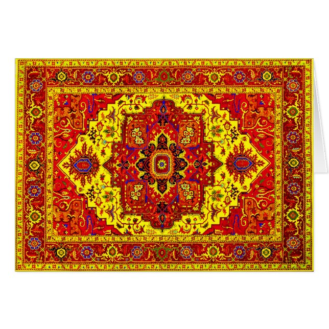 PERSIAN RUG - Rood en geel (Voorkant Horizontaal)