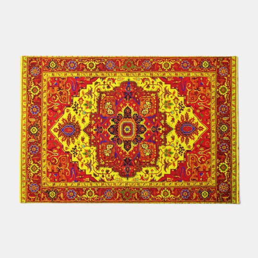 PERSIAN RUG - Rood en geel Deurmat (Voorkant)