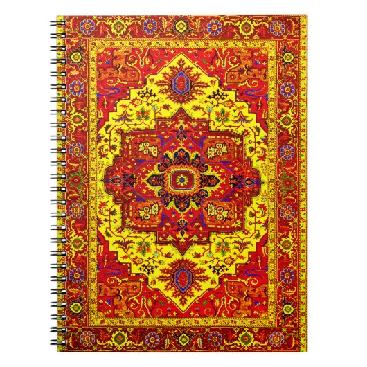 PERSIAN RUG - Rood en geel Notitieboek (Voorkant)