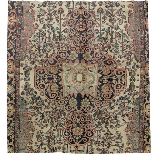 Persian Sarouk Peach roze beige  Douchegordijn (Voorkant)