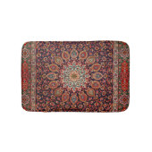 Persian Tabriz Black Radial Geometric  Badmat (Voorkant)