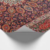 Persian Tabriz Black Radial Geometric Cadeaupapier (Hoek)