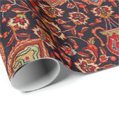 Persian Tabriz Black Radial Geometric Cadeaupapier (Rol Hoek)