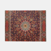 Persian Tabriz Black Radial Geometric  Deurmat (Voorkant)