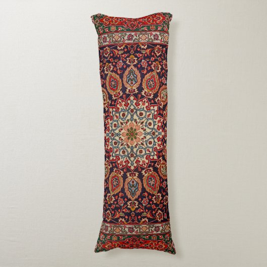 Persian Tabriz Black Radial Geometric  Lichaamskussen (Voorkant Verticaal)