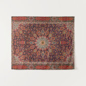 Persian Tabriz Black Radial Geometric  Wandkleed (Voorkant (horizontaal))