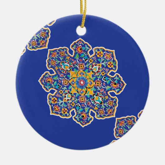 Persian Turquoise Keramisch Ornament (Voorkant)