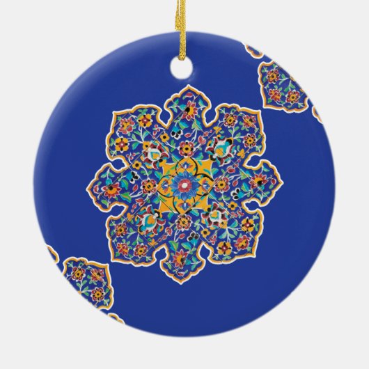 Persian Turquoise Keramisch Ornament (Achterkant)