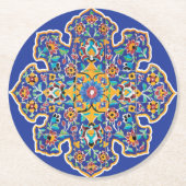 Persian Turquoise Ronde Kartonnen Onderzetter (Voorkant)