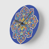 Persian Turquoise Ronde Klok (Hoek)