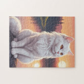 Persian White Cat Legpuzzel (Horizontaal)