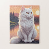 Persian White Cat Legpuzzel (Verticaal)
