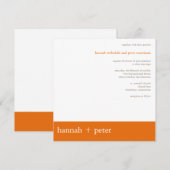 Persimmon Banner : Weddensuitnodiging Kaart (Voorkant / Achterkant)