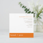 Persimmon Banner : Weddensuitnodiging Kaart (Staand voorkant)