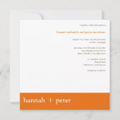 Persimmon Banner : Weddensuitnodiging Kaart (Voorkant)