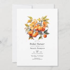 Persimmon Bloemen Vrijgezellenfeest Kaart