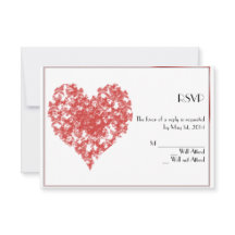 Persimmon Butterfly Heart-kaart