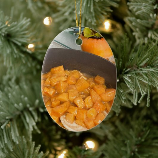 Persimmon Compote Keramisch Ornament (Boom)