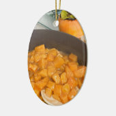 Persimmon Compote Keramisch Ornament (Links)