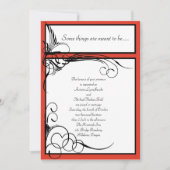 Persimmon Floral Wedding Invitations Kaart (Voorkant)