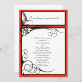 Persimmon Floral Wedding Invitations Kaart (Voorkant / Achterkant)