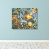 Persimmon Fruit Beauful Original Artwork Canvas Afdruk (Insitu (Houten vloer))