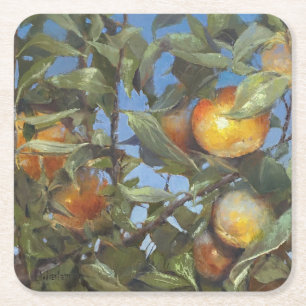 Persimmon Fruit Beauful Original Artwork Kartonnen Onderzetters
