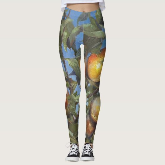 Persimmon Fruit Beauful Original Artwork Leggings (Voorkant)