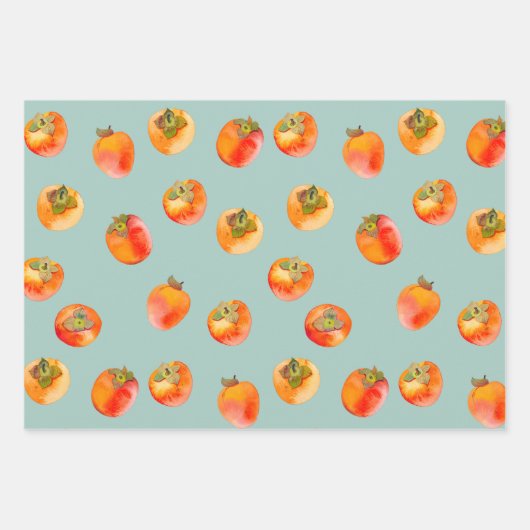 Persimmon Fruit Inpakpapier Vel (Voorkant 2)