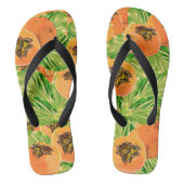 persimmon (kaki) teenslippers (Voetbed)