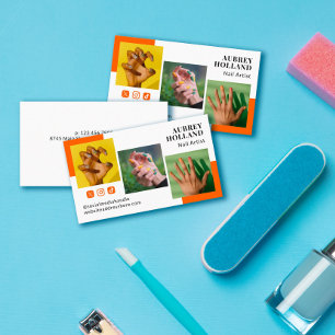 Persimmon Modern 3 foto's Social Media Nail Artist Visitekaartje