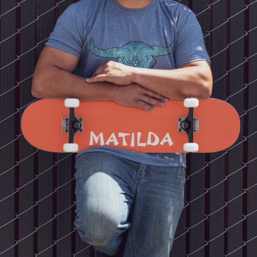 Persimmon Moderne Naam | Stijlvol Trendy Persoonlijk Skateboard (Buiten 3)